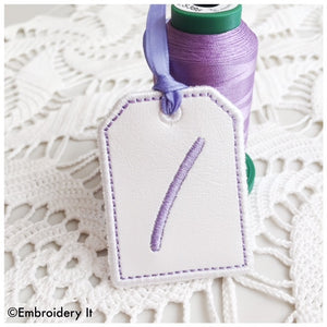 in the hoop machine embroidery tag font