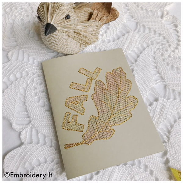 Embroidery greeting card with mylar