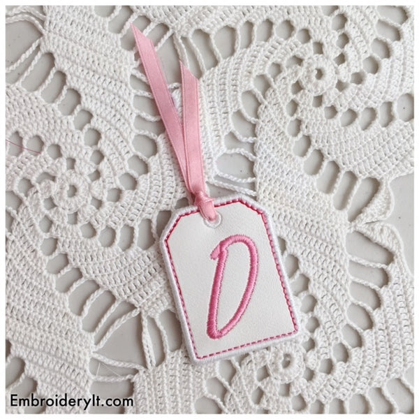  machine embroidery in the hoop tag