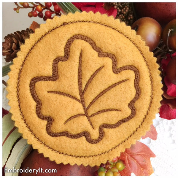 in the hoop maple leaf coaster