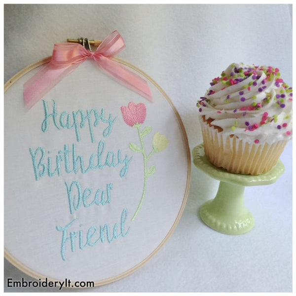 happy birthday embroidery pattern
