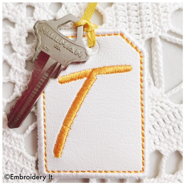 machine embroidery in the hoop tag