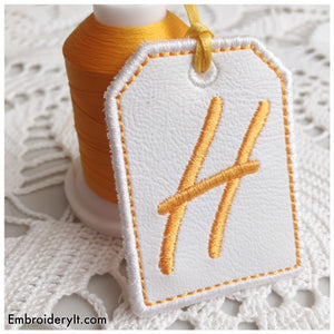 in the hoop machine embroidery tag font