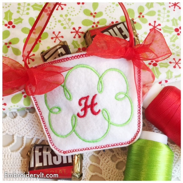 In the hoop candy holder basket machine embroidery design