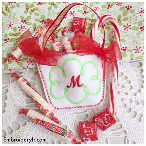 candy holder basket machine embroidery in the hoop design