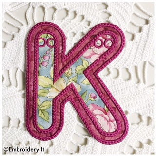 ith applique alphabet for embroidery machine