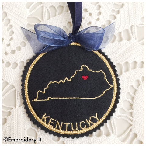 I heart Kentucky embroidery design