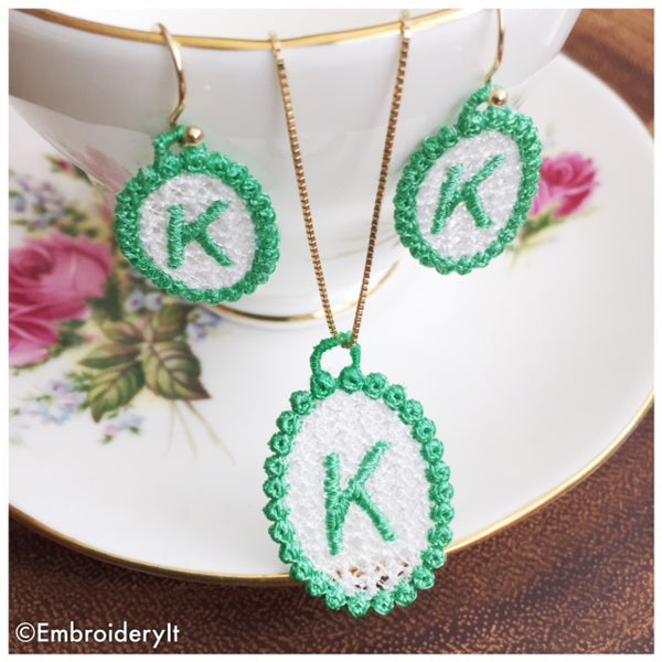 Machine Embroidery Monogram Free Standing Lace Jewelry Designs