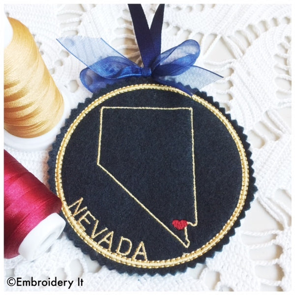 Machine embroidery Nevada ornament