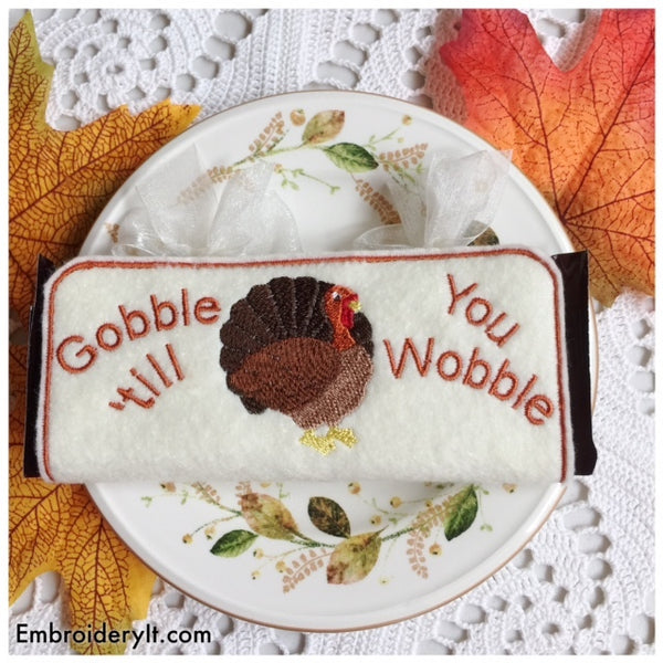 Thanksgiving candy bar wrappers machine embroidery in the hoop patterns