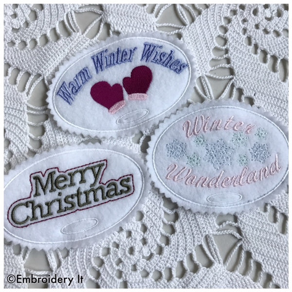 Christmas candy holders in the hoop machine embroidery patterns