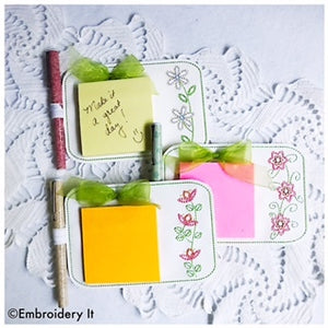 Machine Embroidery Notepad Holder