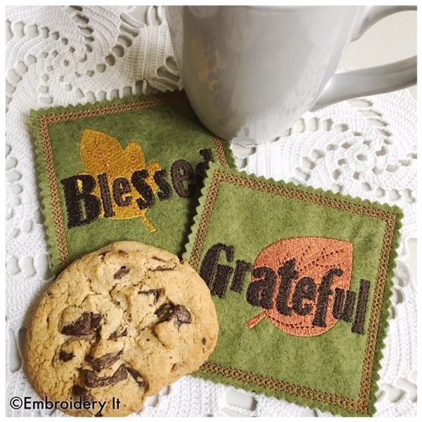 inspirational lollipop holders and coasters in the hoop machine embroidery designs