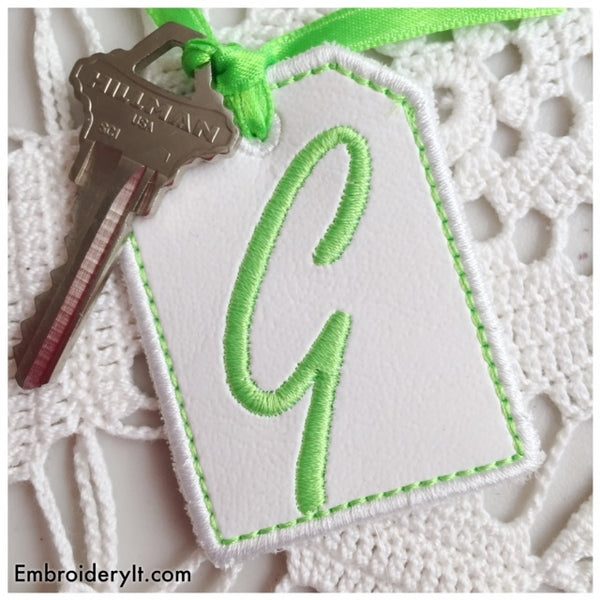 in the hoop machine embroidery tag font