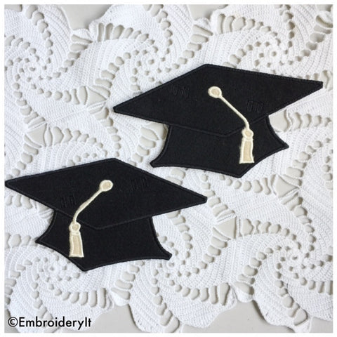 Machine Embroidery Graduation Cap