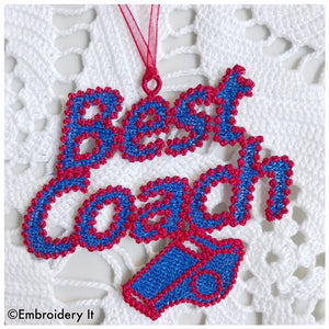 Machine embroidery Best Coach Free standing lace design