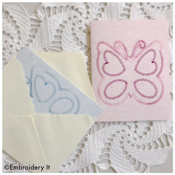 Butterfly machine embroidery design