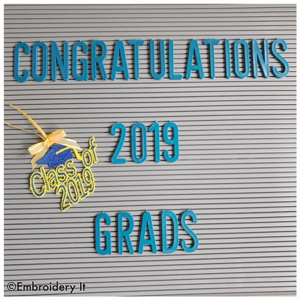 FSL Graduation 2019 machine embroidery design