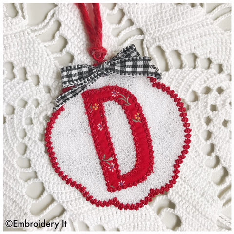 Simplicity 2 inch Raised Embroidery Letter R Iron-On Applique, Red