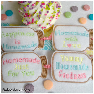 Mason Jar Tags set of 4