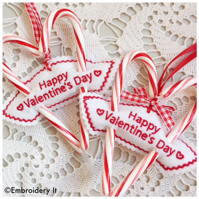 Valentine's Day in the hoop machine embroidery design