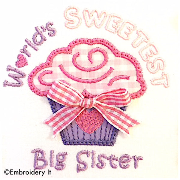 big sister machine embroidery applique pattern