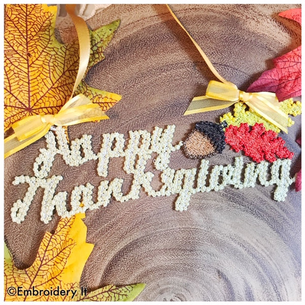 Happy Thanksgiving Freestanding lace home decor