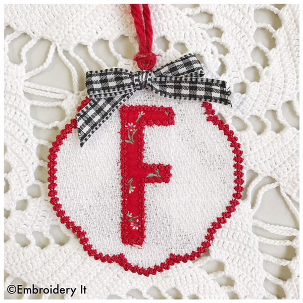 machine embroidery freestanding lace alphabet
