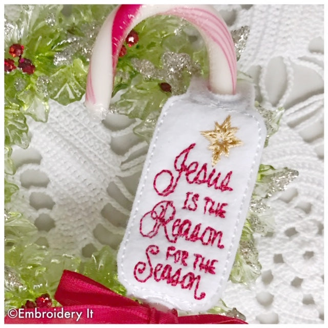 Jesus is the reason in the hoop machine embroidery candy holder design
