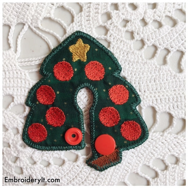 feeding tube machine embroidery Christmas tree design