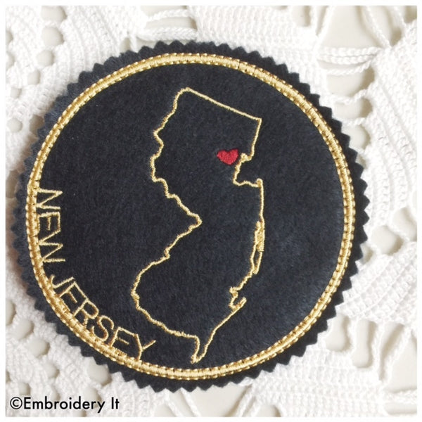 Machine Embroidery New Jersey in the hoop coaster