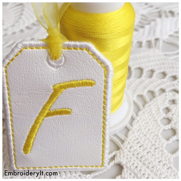 in the hoop machine embroidery tag font