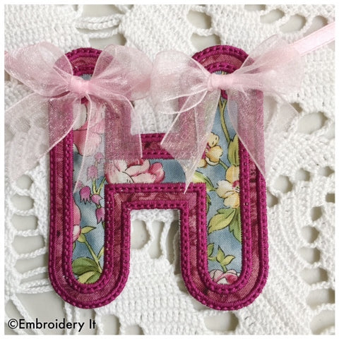 Machine embroidery monogram  in the hoop project