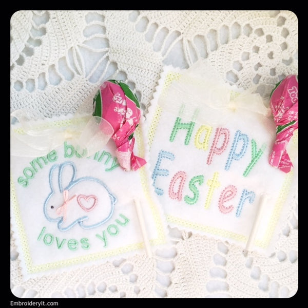 Easter candy holders in the hoop machine embroidery design
