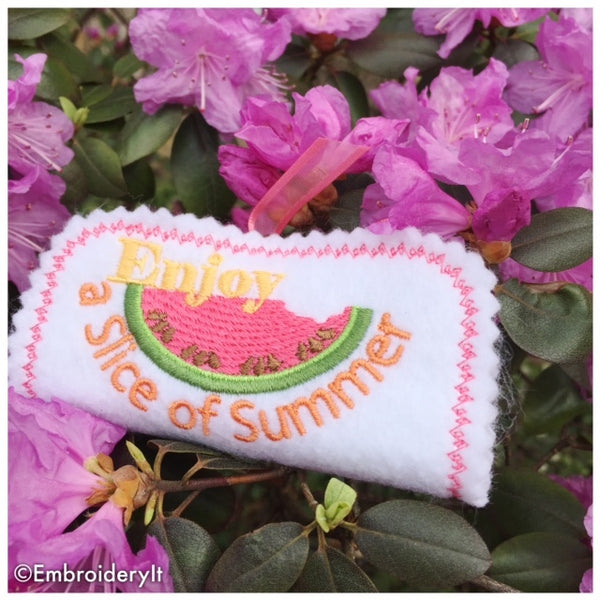 summertime machine embroidery in the hoop candy wrapper set