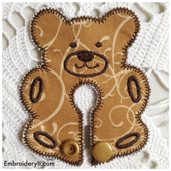 Machine Embroidery bear in the hoop g tube pad