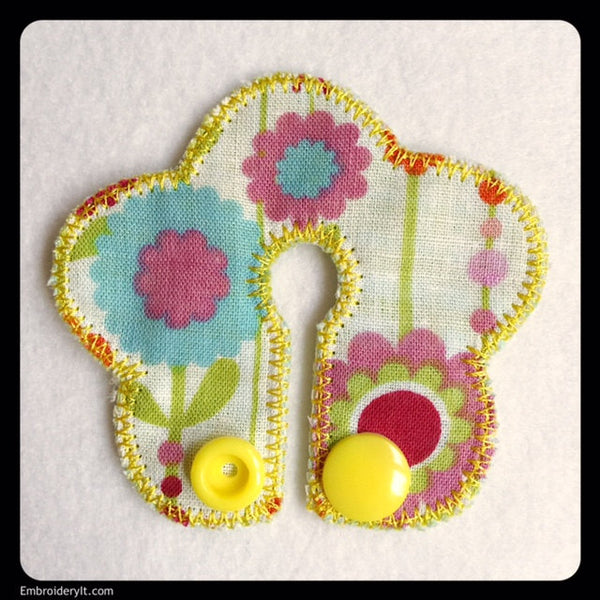 flower feeding tube in the hoop machine embroidery design