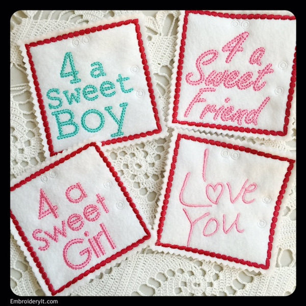 valentine's day sucker holders machine embroidery designs